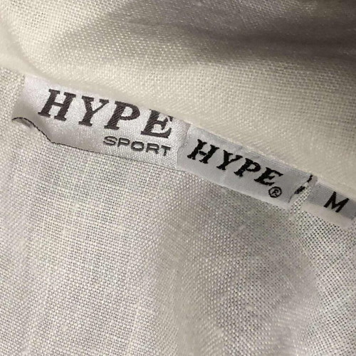 Hype sleeveless white linen shirt, size M