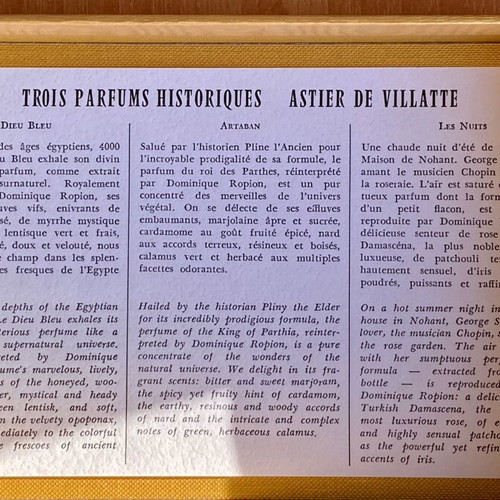 Astier de Villatte Trois Parfums Historiques подаръчен комплект като нов, 3x10 мл