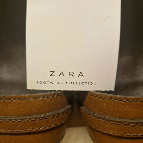 Zara leather pumps brown new, size 37, 8 cm heel