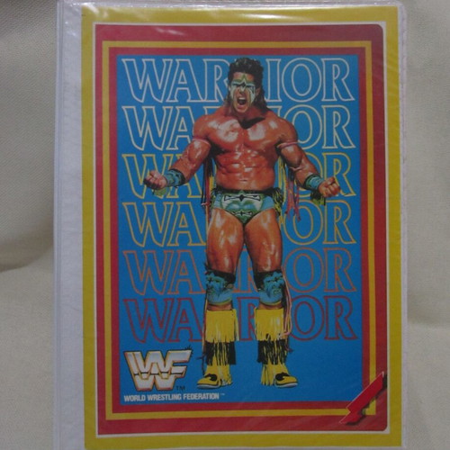 Vintage Koloman Handler binder with Ultimate Warrior WWF photo used