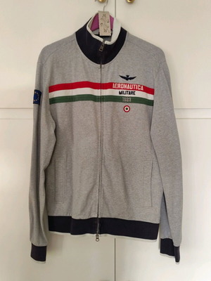 Aeronautica Militare grey sweatshirt jacket XL like new