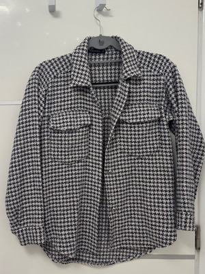 LC Waikiki Shacket XS like new, blue-white checkered shirt jacket
