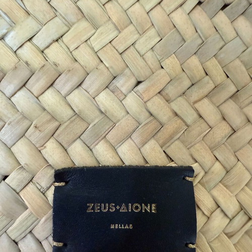 Zeus + Dione Handbag new, straw with leather details