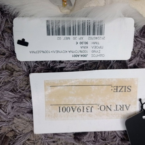 Celestino fur scarf new, 100% rabbit fur and leather
