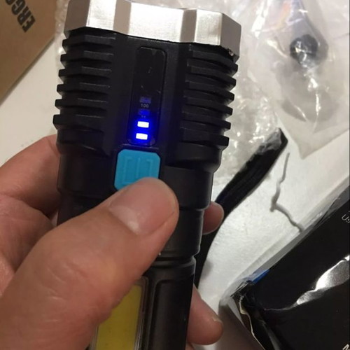 Security flashlight new, powerful, USB rechargeable