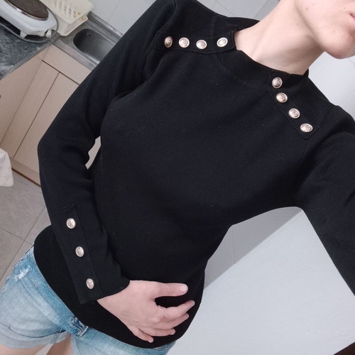 Blouse with gold buttons like new, size S