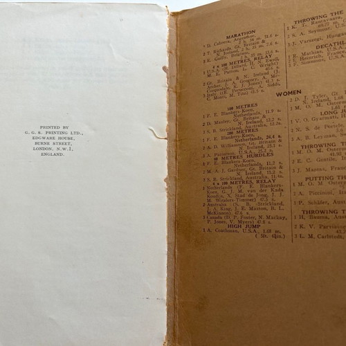 IAAF 1951 Κανονισμοί Αγώνων μεταχειρισμένοι, αγγλική έκδοση