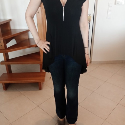 Blouse dress with zipper Lipsy London like new, black, one size