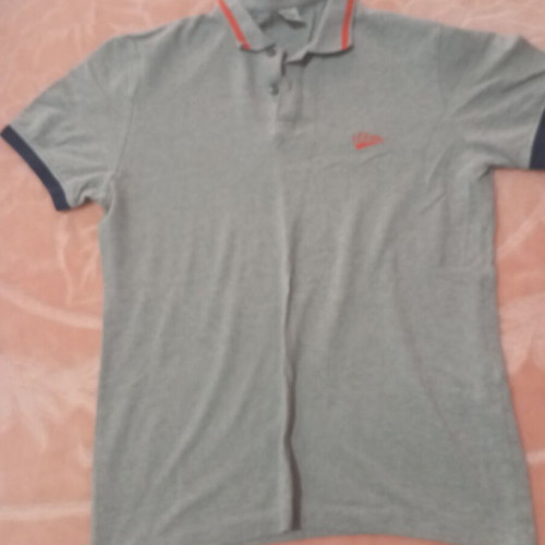 S.Oliver men's polo shirt size M gray and orange like new