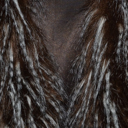 Faux fur women's vest brown new, size Small