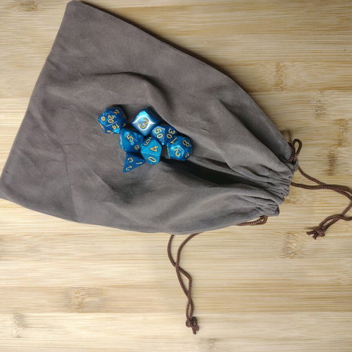 DnD dice set in velvet pouch new, 14 colors available