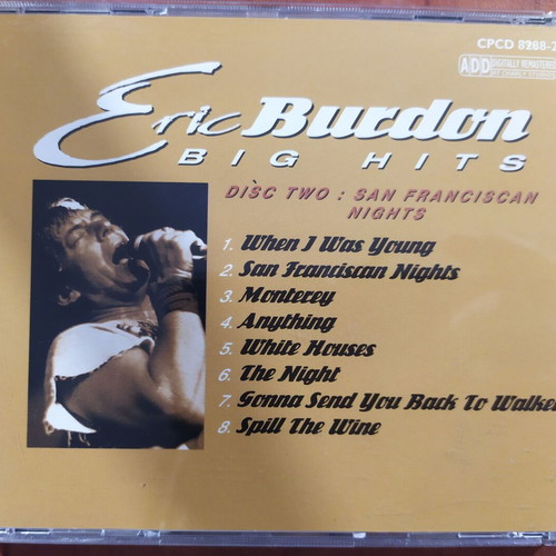 Eric Burdon Big Hits Disc Two San Franciscan Nights CD like new