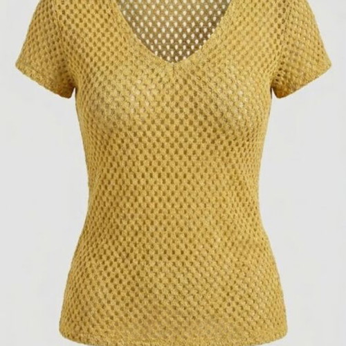 Veloudakis Vintage 90's Yellow Gold Short Sleeve T-shirt like new, size S/M