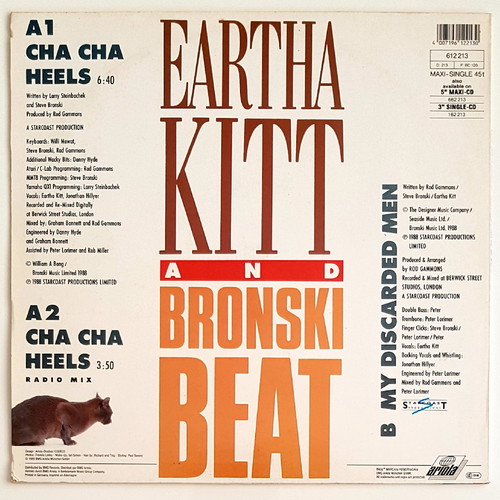 Eartha Kitt & Bronski Beat Cha Cha Heels 12" Maxi Single like new