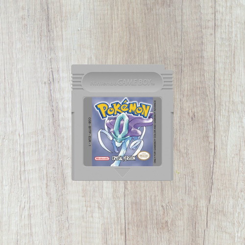 Glossy holographic sticker for European GBC Pokemon Crystal cartridge made to order