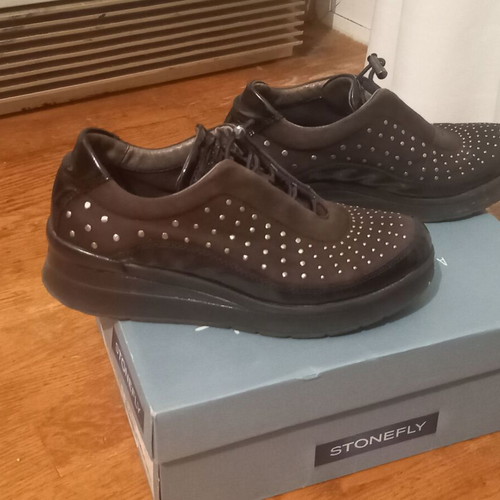 Stonefly anatomic shoes used, black with blue
