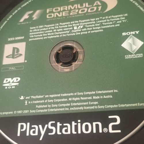 Formula One 2001 PlayStation 2 game used, no cover