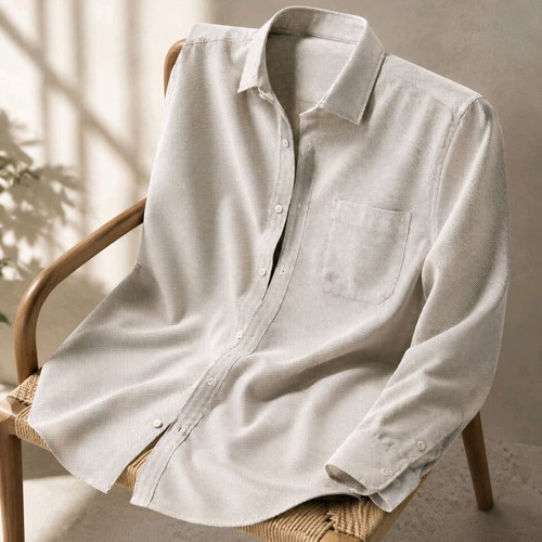Alex & Co Premium Slim Fit Shirt Soft Sand Ivory like new, size L