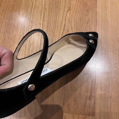 Jimmy Choo London velvet slingback ballerinas size 38.5 like new