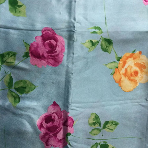 Satin fabric with floral pattern new, 1.5m x 1.5m