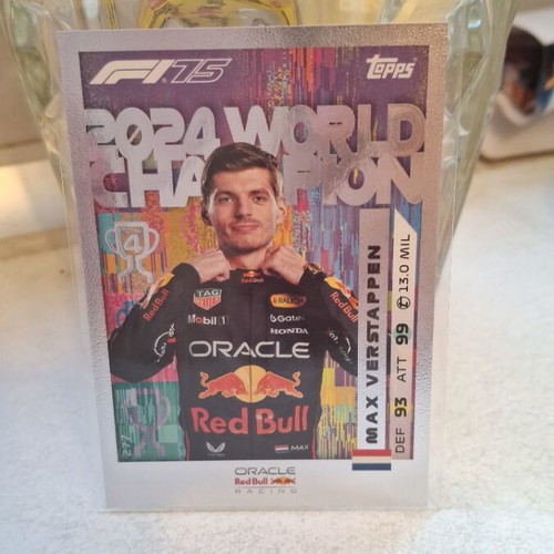 Max Verstappen 2024 World Champion Topps Turbo Attax card