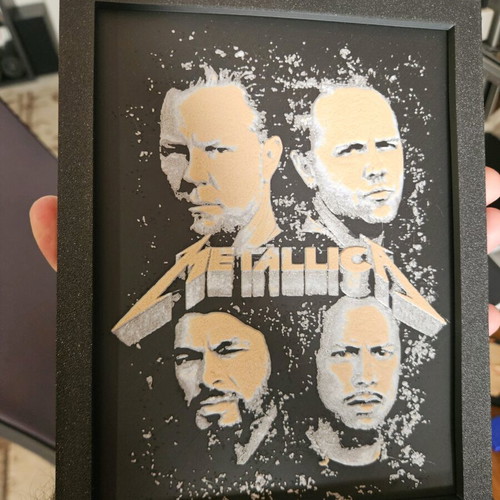 Metallica 3D Printed collectible frame new