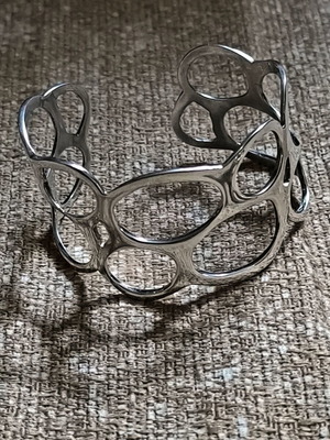 Silver Bracelet 925 New with Adjustable Open Cuff