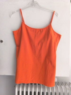 Gap camisole top with built-in bust like new, orange, L-XL