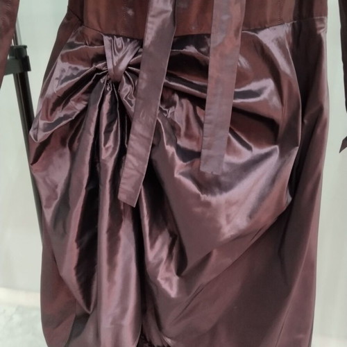 Lucifair evening dress and bolero set chocolate brown and burgundy, excellent condition