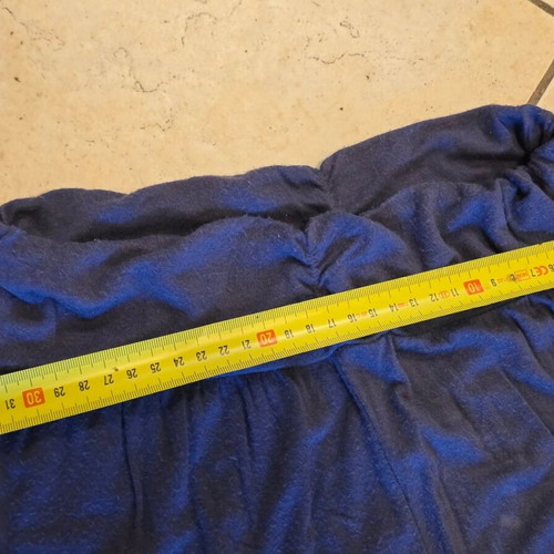 Elastic pants made in Italy used, black and blue, size Medium