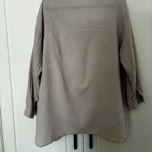 Infinity cotton gauze oversized shirt plus size 42/44 like new, pink beige