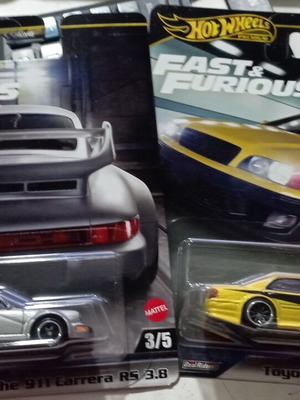Hot Wheels Fast & Furious αυτοκίνητα, Toyota Chaser JZX 100 και Porsche 911 Carrera RS 3.8 ΣΦΡΑΓΙΣΜΕΝΟ