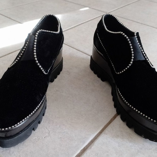 Fred platform moccasins black size 39 used