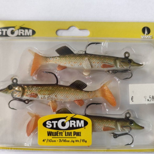 Storm silicone fishing lures 15gr new, pack of 3, sinking