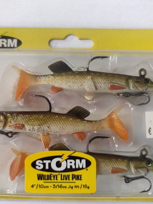 Storm silicone fishing lures 15gr new, pack of 3, sinking