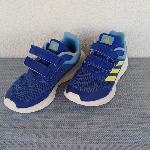 Adidas Tensaur Run 2.0 athletic shoes used, size 35, blue