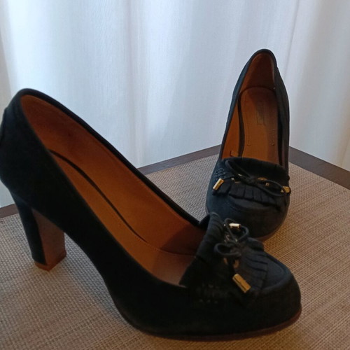 Castor leather shoes blue unused