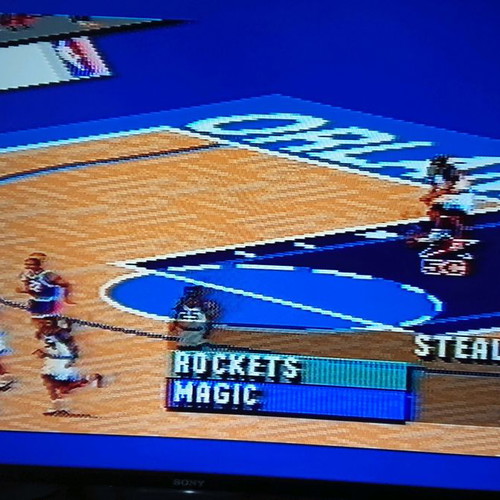 Sega Mega Drive II used console with two controllers and NBA LIVE 96