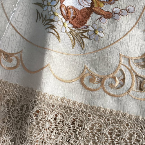 Easter tablecloth new beige color with bunny designs