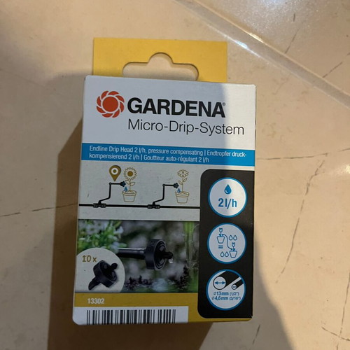 Gardena dripper with 2lt/h water flow, pack of 10