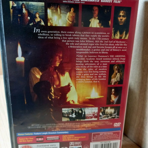 The Libertine DVD used with English subtitles