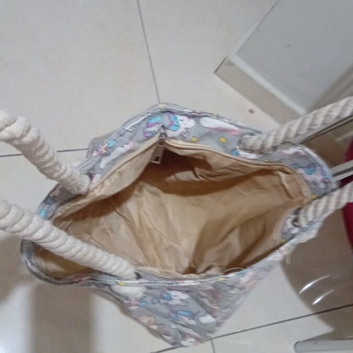 Children's beach bag with unicorn, like new, shoulder, gray