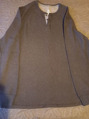 George men's long sleeve shirt like new, gray, size Large
