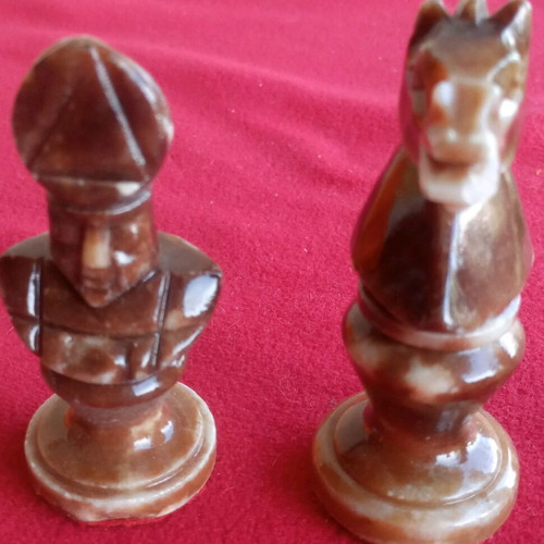 Handmade vintage onyx chess