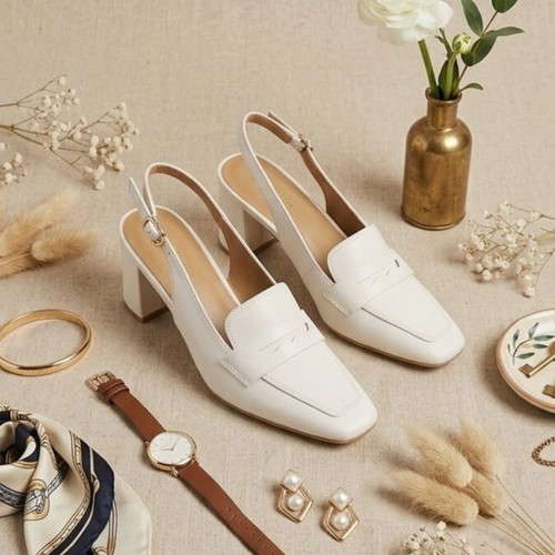 Shein heels new, white, size 40, 6 cm heel