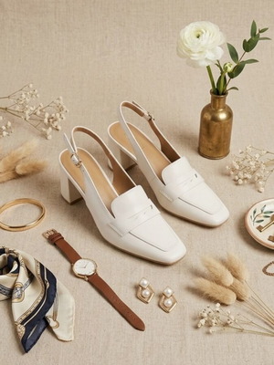 Shein heels new, white, size 40, 6 cm heel