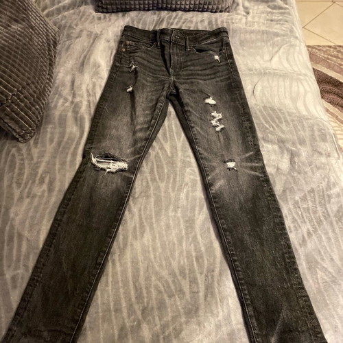 American Eagle Airflex men's black skinny jeans new 29x32