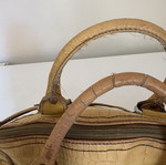 Sisley vintage yellow bag with croc texture, used