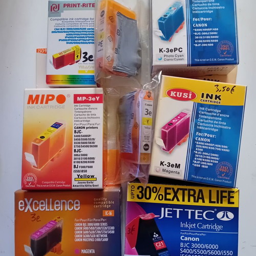 Canon printer ink cartridges like new, original and compatible, 28 pcs