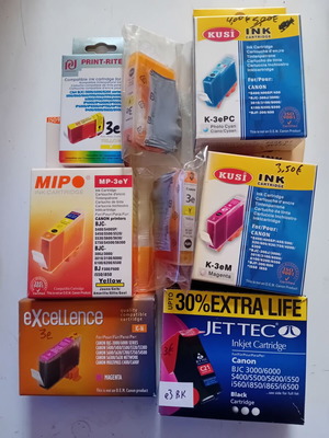 Canon printer ink cartridges like new, original and compatible, 28 pcs